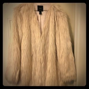 Forever 21 Faux Fur Jacket Blush Pink Worn 2x